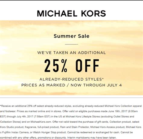 Michael Kors first order discount